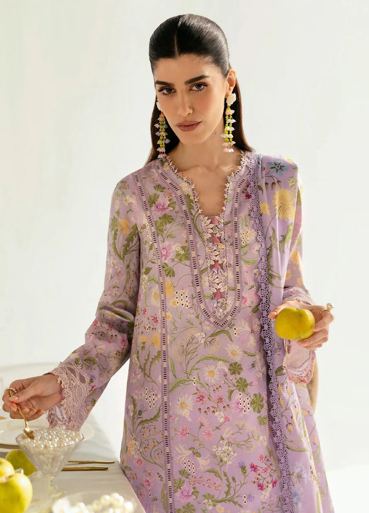 Qalamkar Printed Lawn Suits Unstitched 3 Piece QLM25UL Nami PQ-4A - Summer Collection