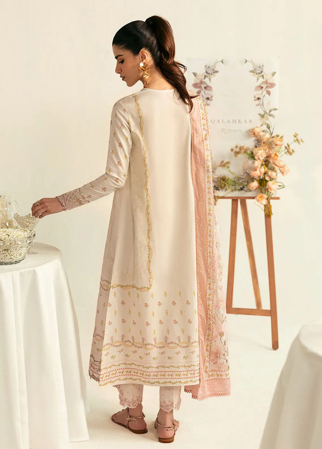 Qalamkar Printed Lawn Suits Unstitched 3 Piece QLM25UL Nena PQ-1 A - Summer Collection