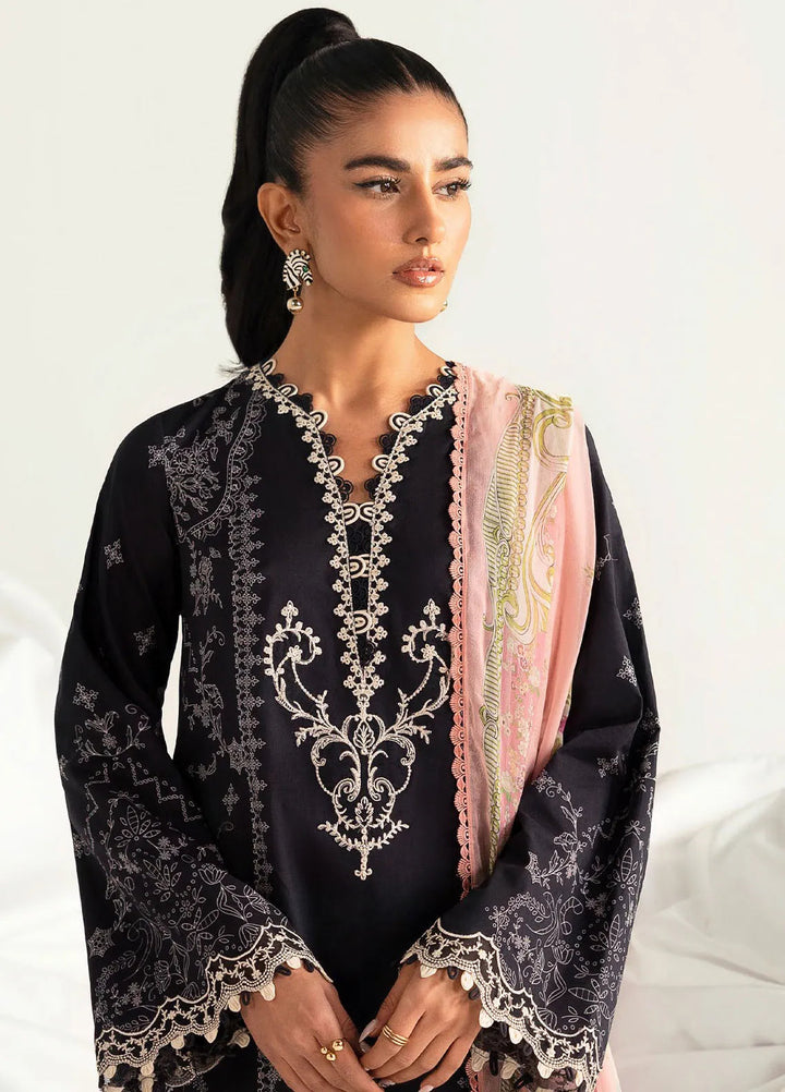 Qalamkar Printed Lawn Suits Unstitched 3 Piece QLM25UL Nora PQ-9B - Summer Collection