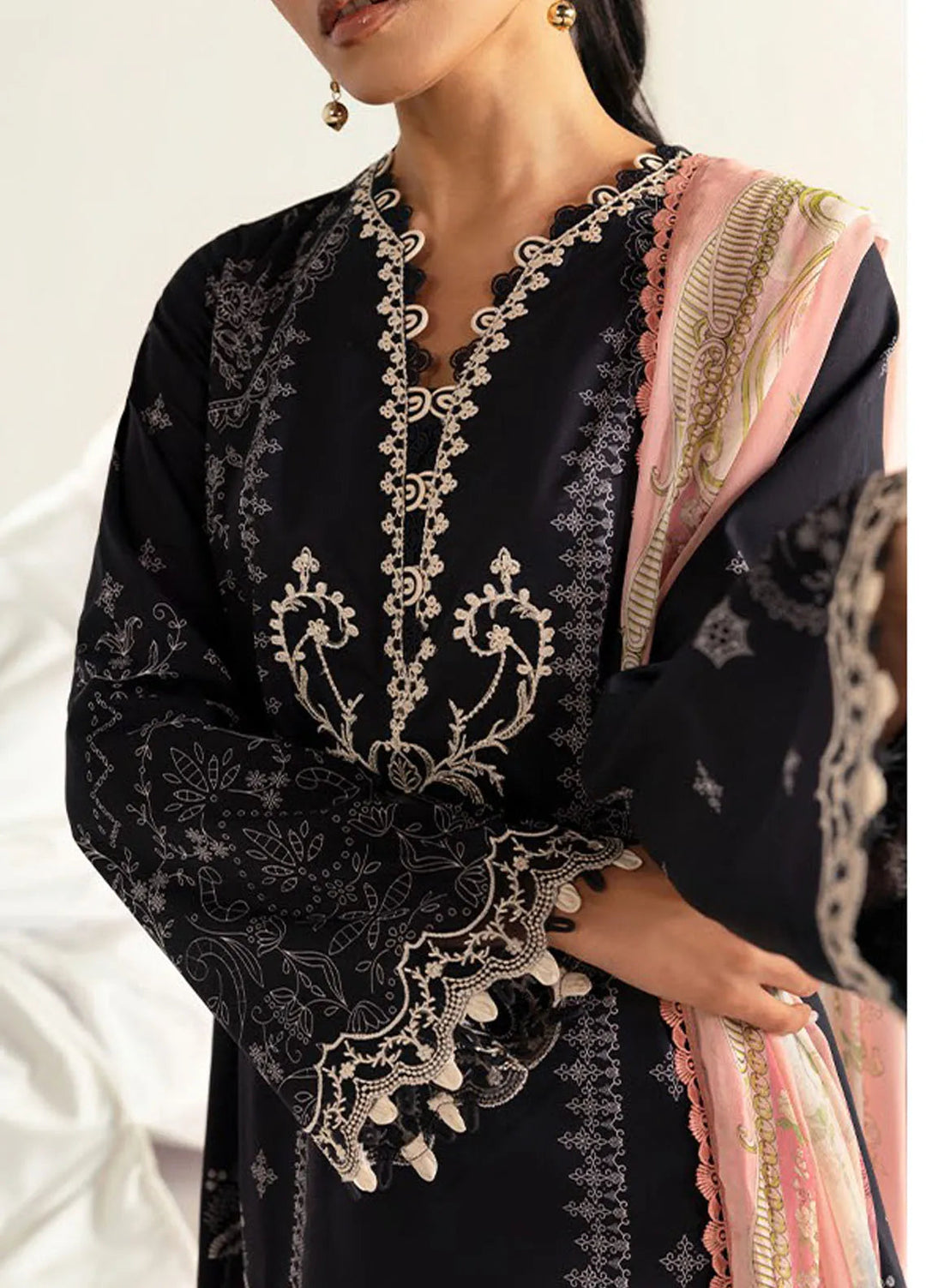 Qalamkar Printed Lawn Suits Unstitched 3 Piece QLM25UL Nora PQ-9B - Summer Collection