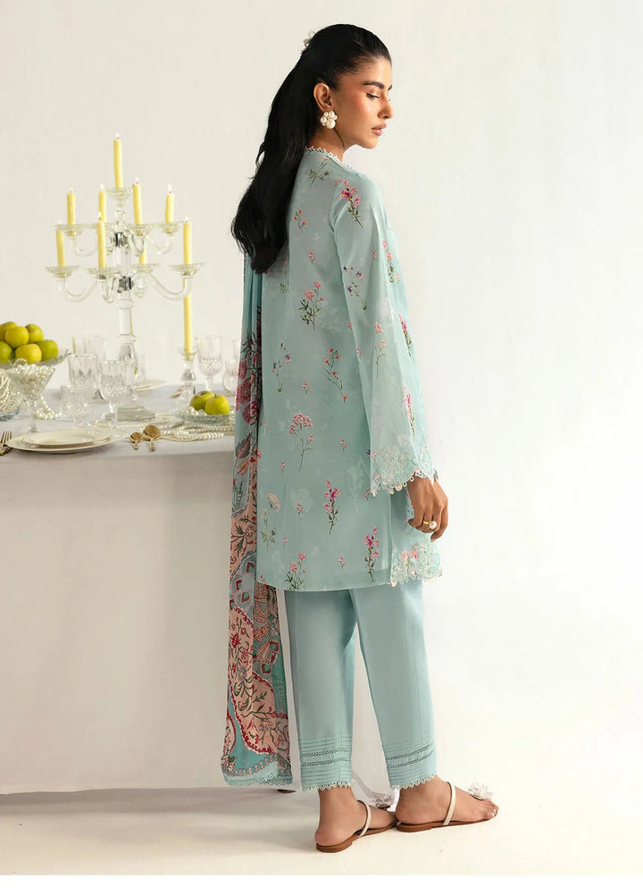 Qalamkar Printed Lawn Suits Unstitched 3 Piece QLM25UL Rena PQ-8B - Summer Collection
