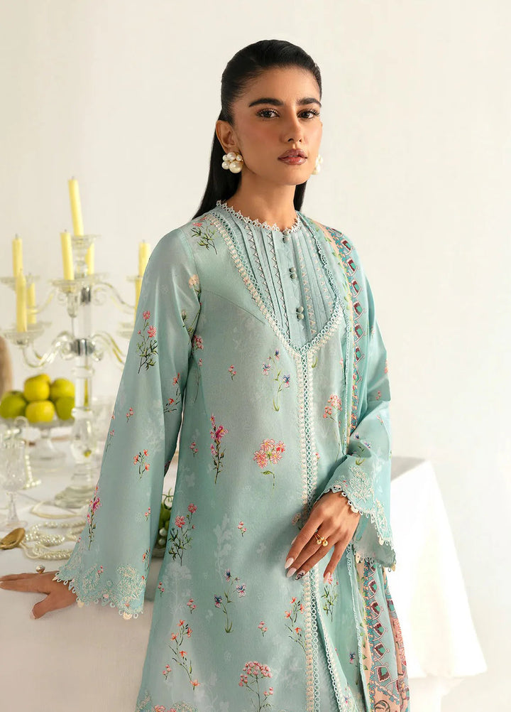 Qalamkar Printed Lawn Suits Unstitched 3 Piece QLM25UL Rena PQ-8B - Summer Collection
