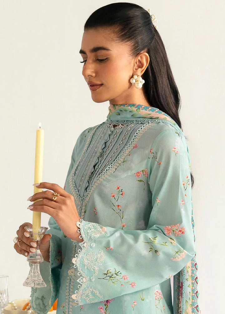 Qalamkar Printed Lawn Suits Unstitched 3 Piece QLM25UL Rena PQ-8B - Summer Collection