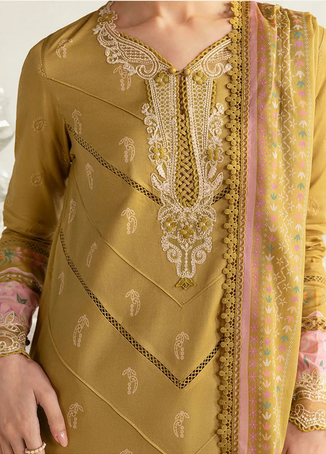 Qalamkar Printed Lawn Suits Unstitched 3 Piece QLM25UL Sian PQ-5A - Summer Collection