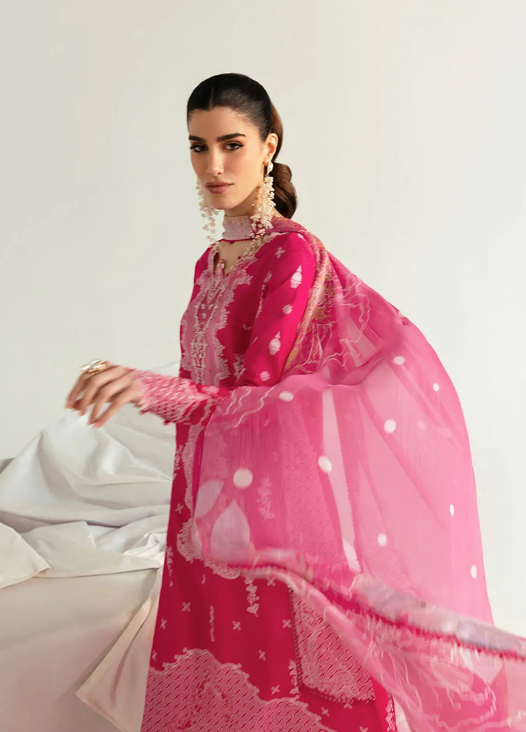 Qalamkar Printed Lawn Suits Unstitched 3 Piece QLM25UL Veda PQ-6B - Summer Collection