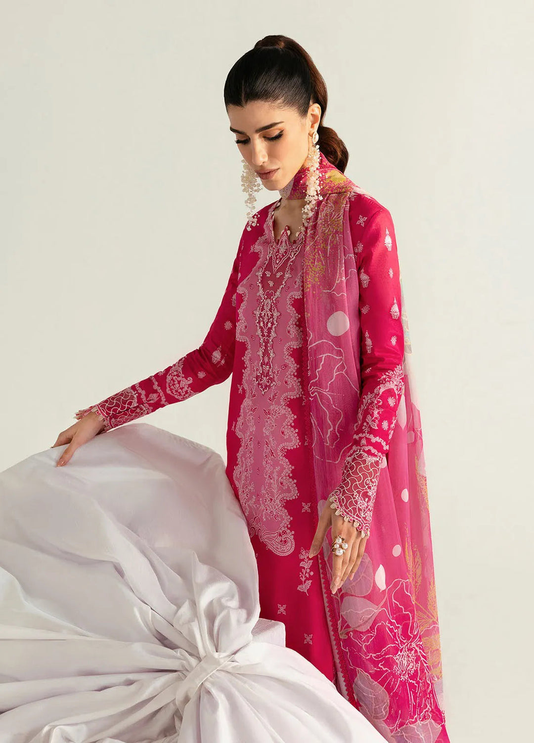 Qalamkar Printed Lawn Suits Unstitched 3 Piece QLM25UL Veda PQ-6B - Summer Collection