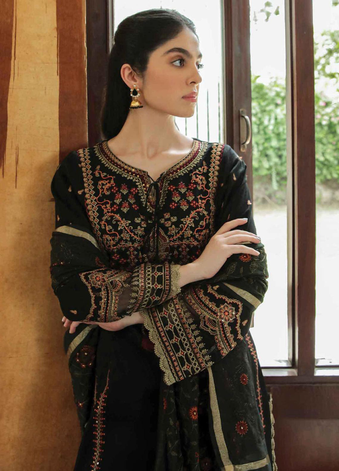 Dastak By Qalamkar Embroidered Lawn Suits Unstitched 3 Piece QLM22QD AQ 01 Zareen - Summer Collection