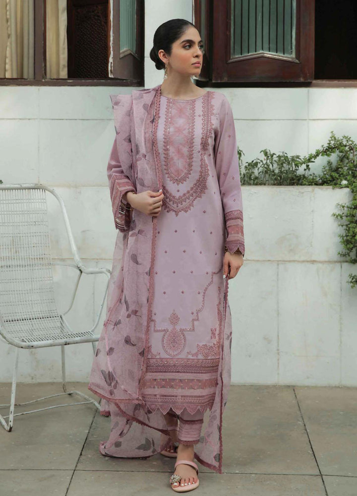 Dastak By Qalamkar Embroidered Lawn Suits Unstitched 3 Piece QLM22QD AQ 04 Elaaf - Summer Collection