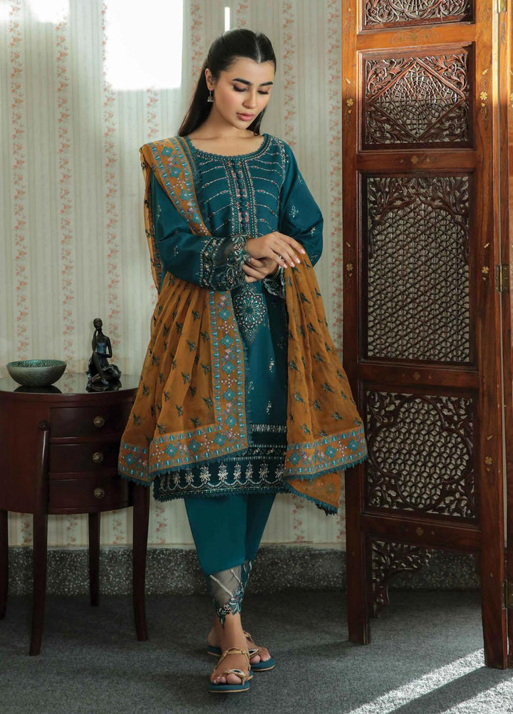 Dastak By Qalamkar Embroidered Lawn Suits Unstitched 3 Piece QLM22QD AQ 12 Amal - Summer Collection