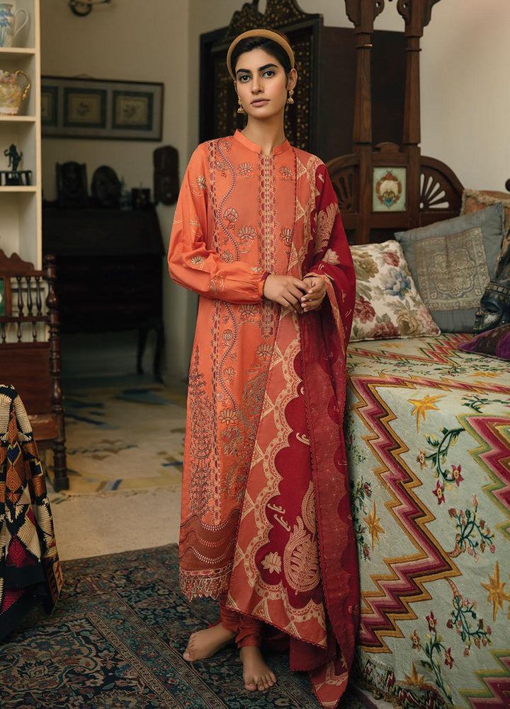Qline By Qalamkar Embroidered Lawn Suits Unstitched 3 Piece QLM21Q 01 Zoya - Summer Collection