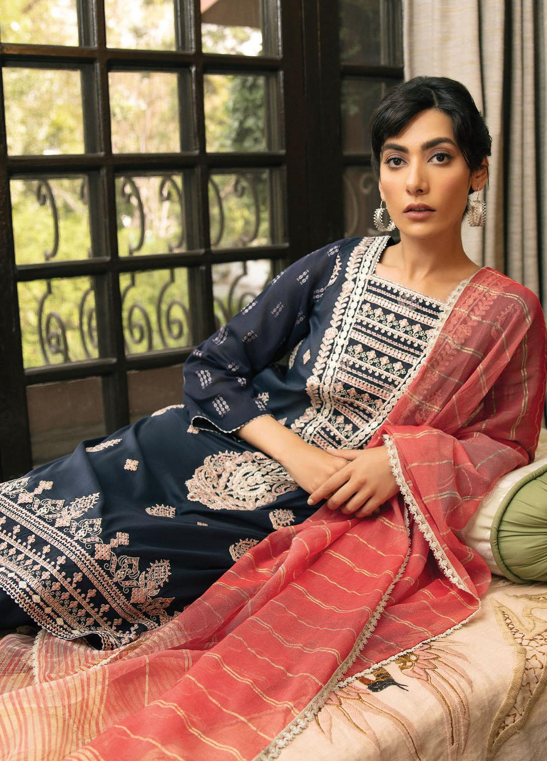 Qline By Qalamkar Embroidered Lawn Suits Unstitched 3 Piece QLM21Q 03 Amna - Summer Collection