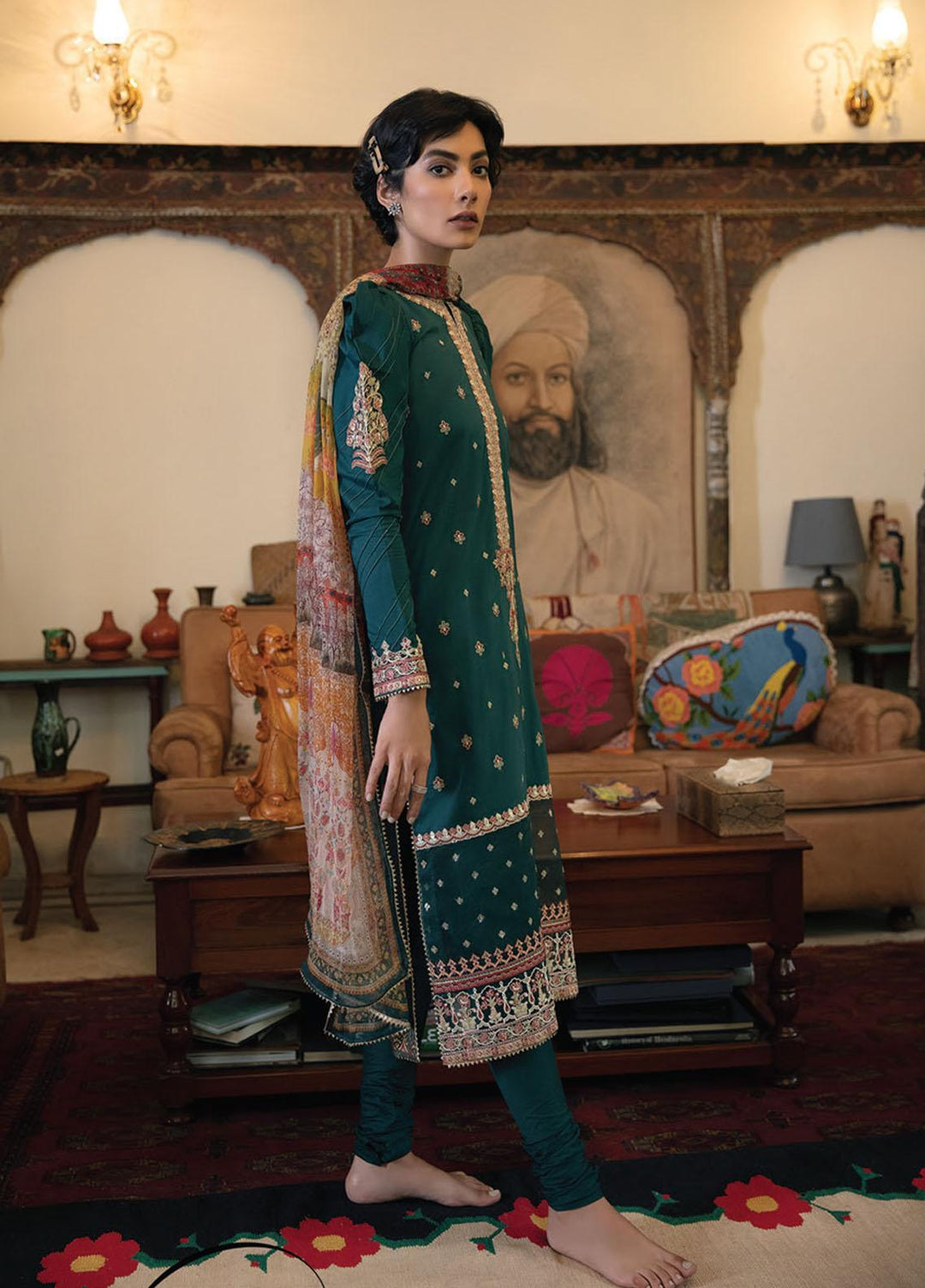 Qline By Qalamkar Embroidered Lawn Suits Unstitched 3 Piece QLM21Q 05 Aani - Summer Collection