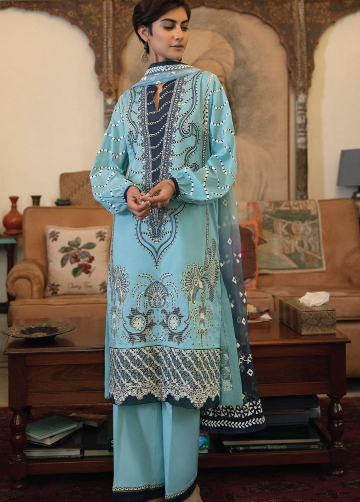 Qline By Qalamkar Embroidered Lawn Suits Unstitched 3 Piece QLM21Q 07 Tabassum - Summer Collection