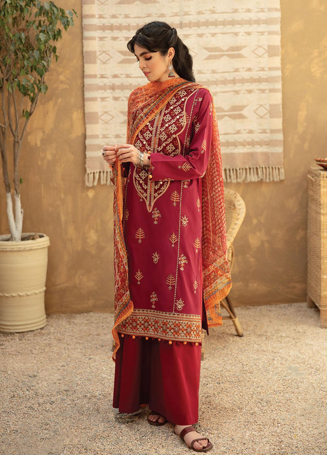 Qline By Qalamkar Embroidered Lawn Suits Unstitched 3 Piece QLM21Q 09 Sana - Summer Collection
