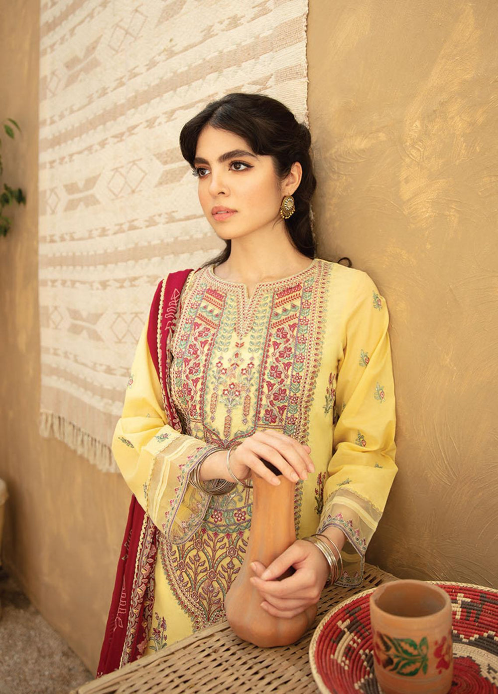 Qline By Qalamkar Embroidered Lawn Suits Unstitched 3 Piece QLM21Q 10 Zakia - Summer Collection