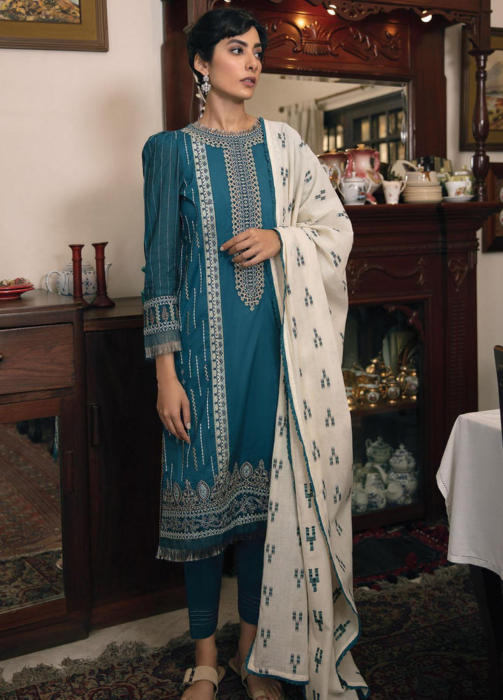 Qline By Qalamkar Embroidered Lawn Suits Unstitched 3 Piece QLM21Q 12 Shehnaz - Summer Collection
