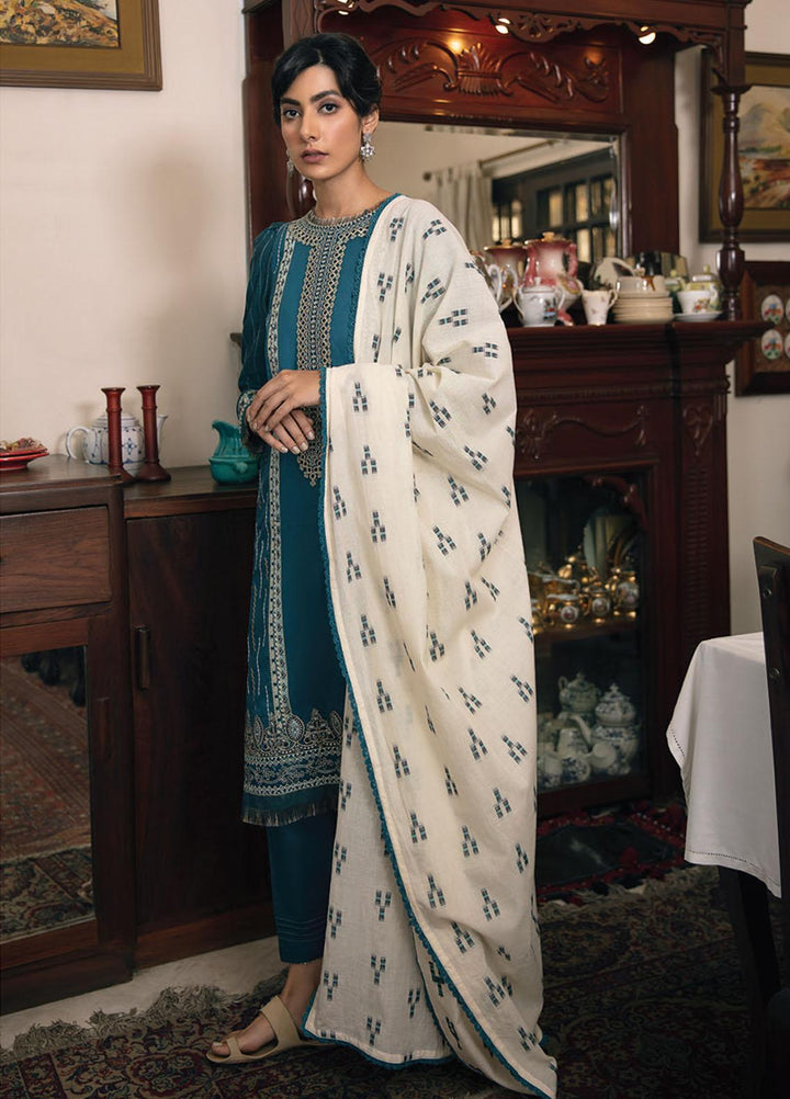 Qline By Qalamkar Embroidered Lawn Suits Unstitched 3 Piece QLM21Q 12 Shehnaz - Summer Collection