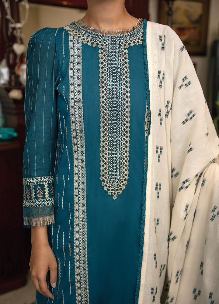 Qline By Qalamkar Embroidered Lawn Suits Unstitched 3 Piece QLM21Q 12 Shehnaz - Summer Collection