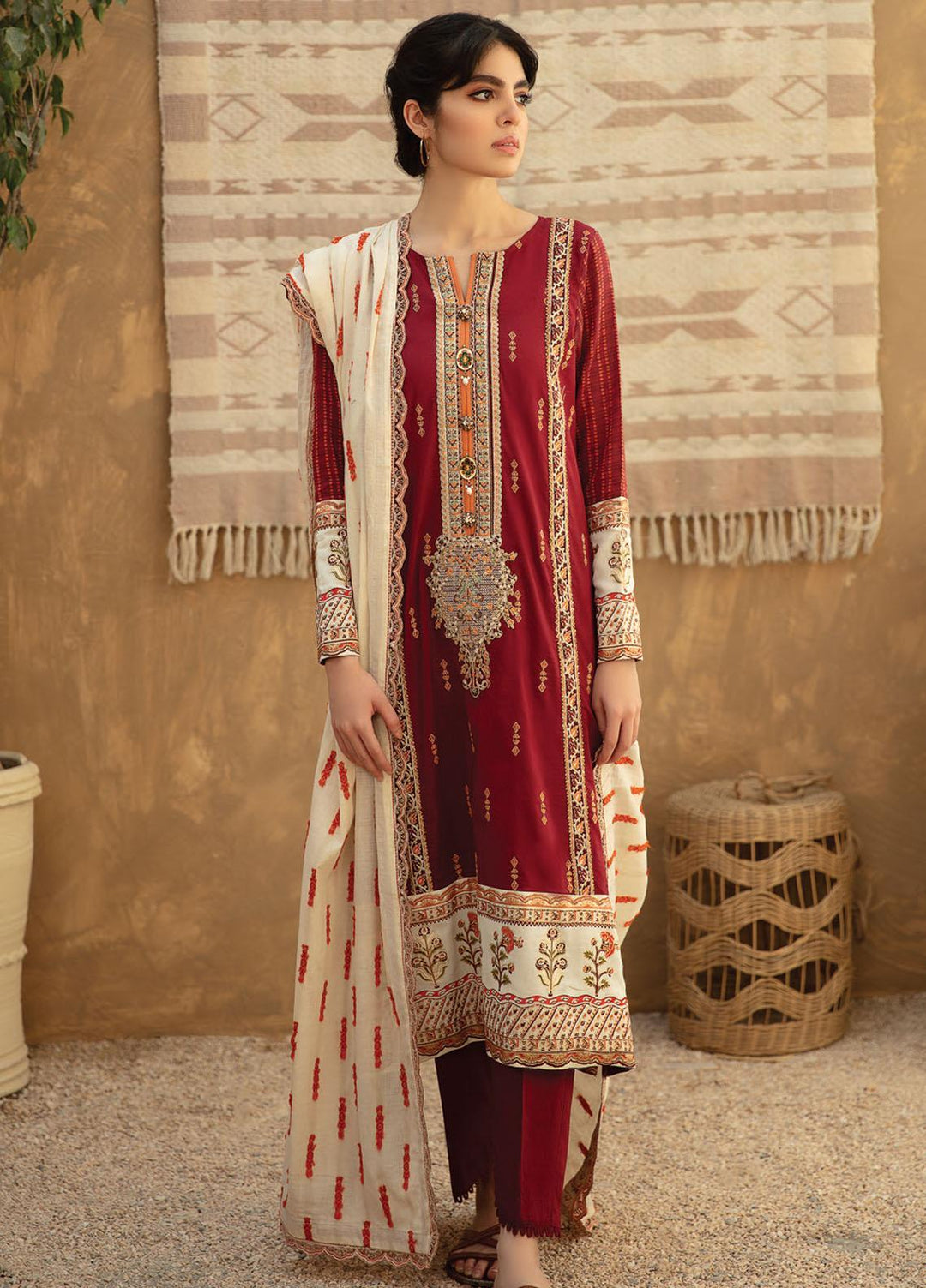 Qline By Qalamkar Embroidered Lawn Suits Unstitched 3 Piece QLM21Q 14 Haseena - Summer Collection