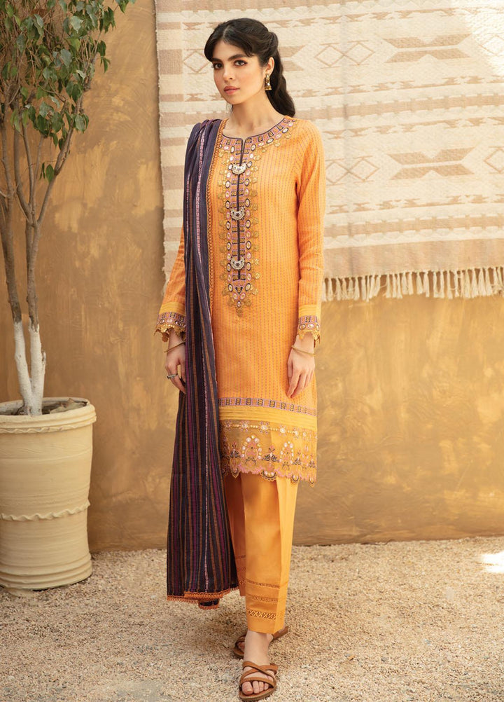 Qline By Qalamkar Embroidered Lawn Suits Unstitched 3 Piece QLM21Q 15 Zainey - Summer Collection