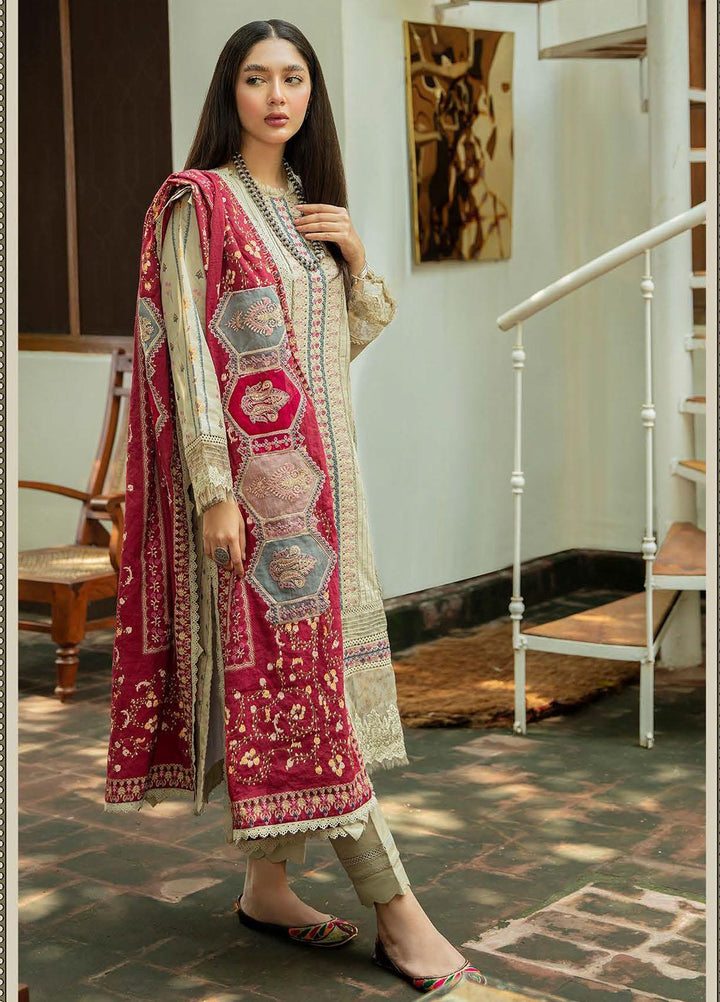 Qalamkar Embroidered Linen Suits Unstitched 3 Piece QLM21LN  NW-05 - Winter Collection