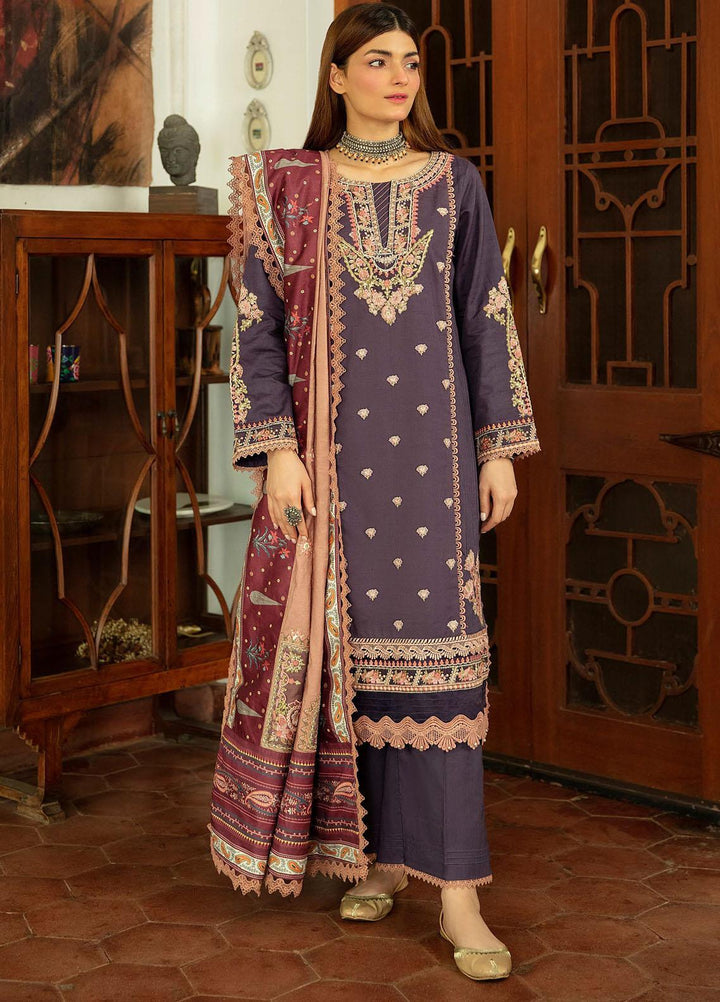 Qalamkar Embroidered Linen Suits Unstitched 3 Piece QLM21LN  NW-09 - Winter Collection