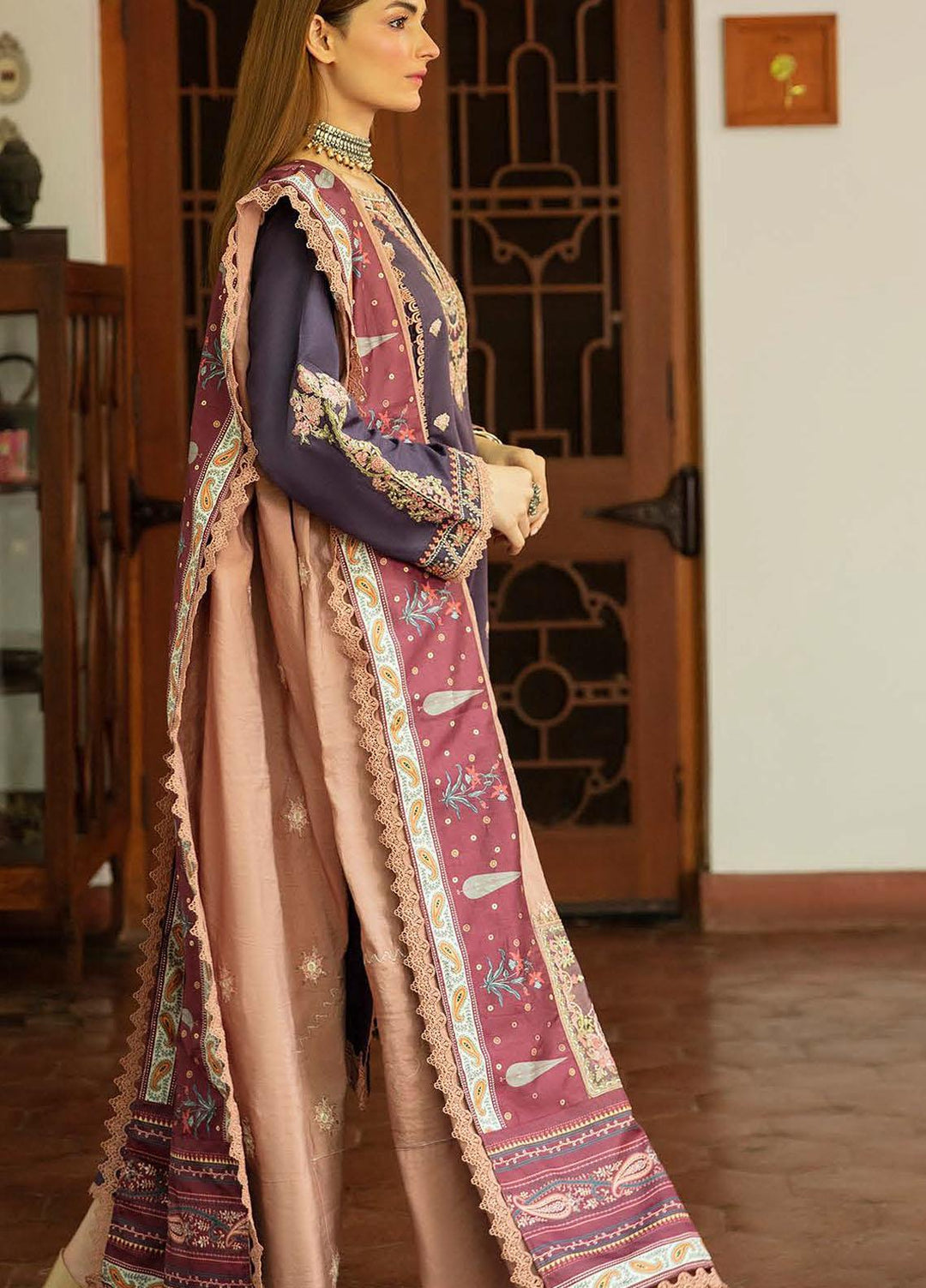 Qalamkar Embroidered Linen Suits Unstitched 3 Piece QLM21LN  NW-09 - Winter Collection