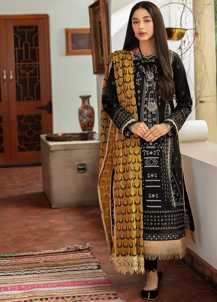 Qalamkar Embroidered Linen Suits Unstitched 3 Piece QLM21LN  NW-10 - Winter Collection