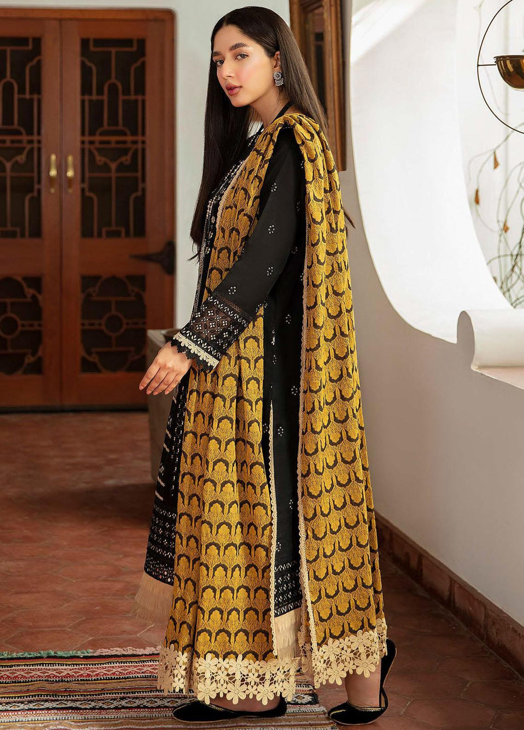 Qalamkar Embroidered Linen Suits Unstitched 3 Piece QLM21LN  NW-10 - Winter Collection