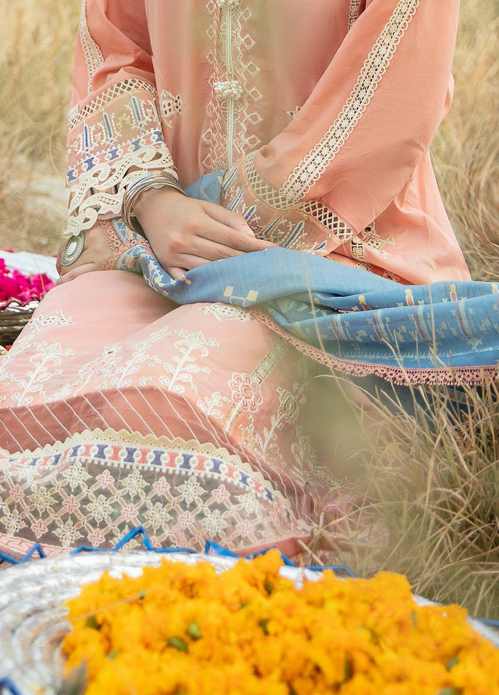 Qalamkar Embroidered Schiffli Suits Unstitched 3 Piece QLM21QL EE-05 - Luxury Collection
