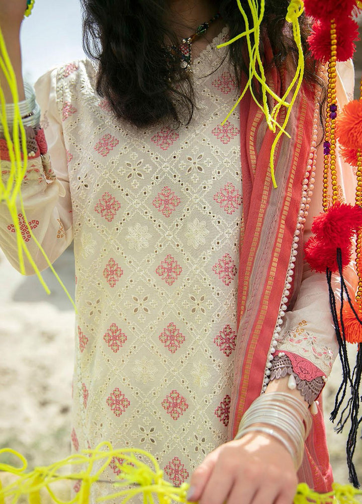 Qalamkar Embroidered Schiffli Suits Unstitched 3 Piece QLM21QL EE-06 - Luxury Collection
