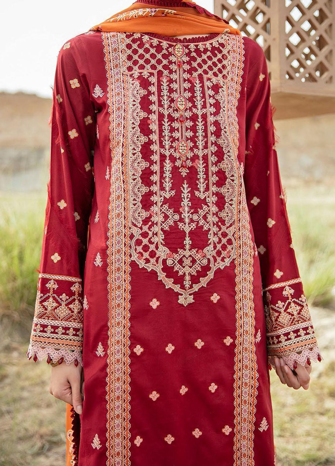 Qalamkar Embroidered Lawn Suits Unstitched 3 Piece QLM21QL EE-07 - Luxury Collection