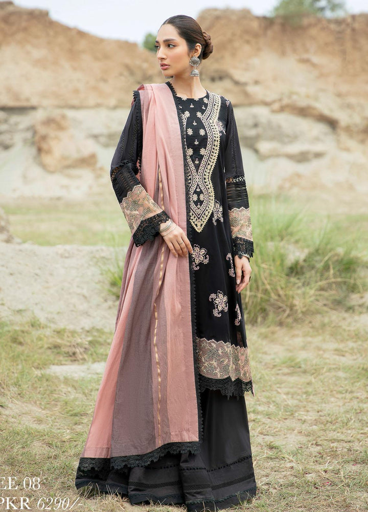 Qalamkar Embroidered Schiffli Suits Unstitched 3 Piece QLM21QL EE-08 - Luxury Collection