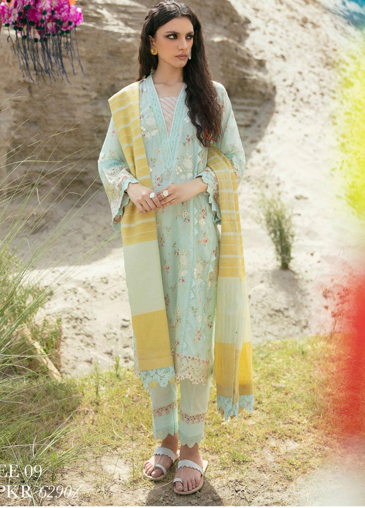 Qalamkar Embroidered Lawn Suits Unstitched 3 Piece QLM21QL EE-09 - Luxury Collection