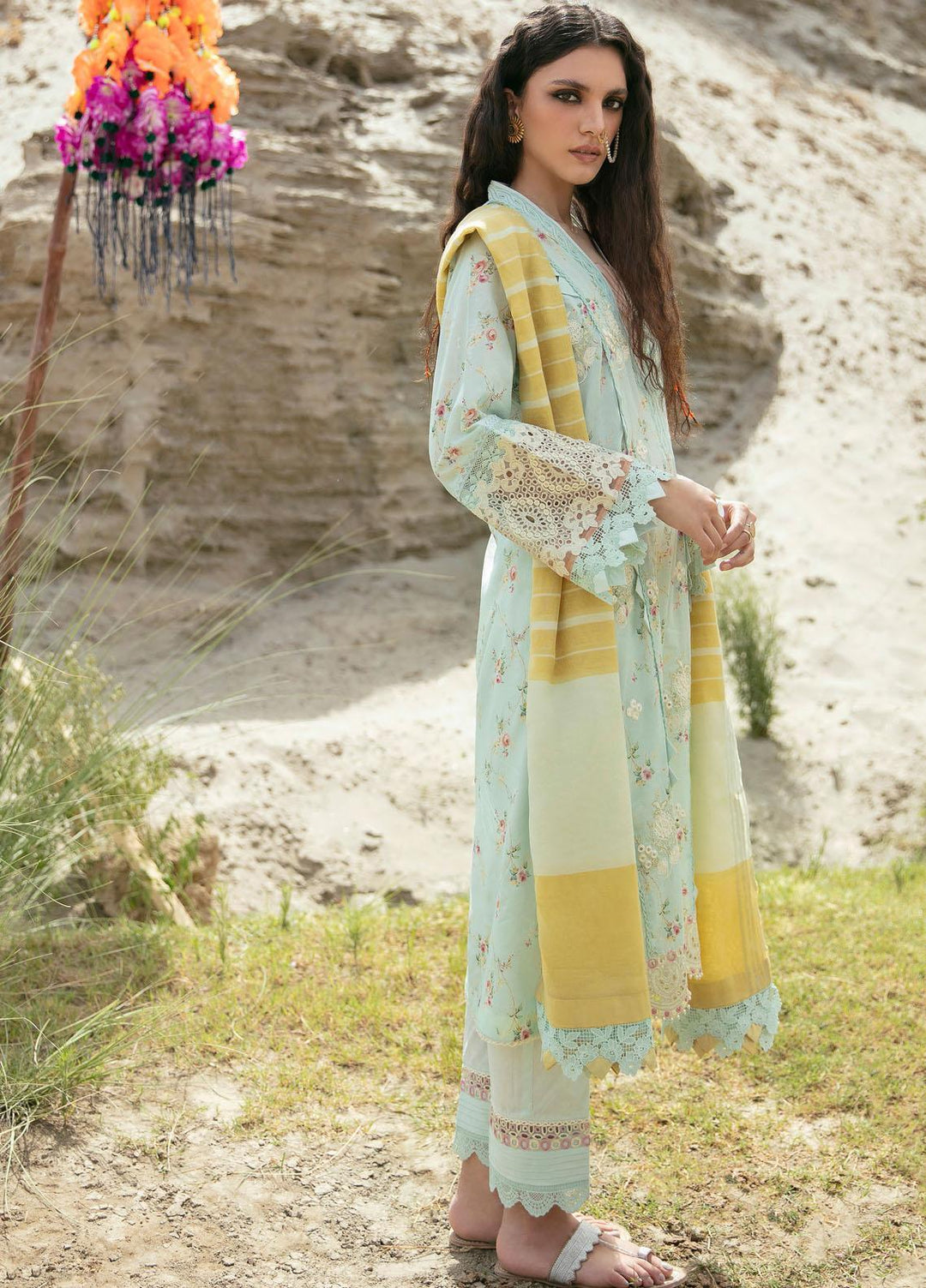 Qalamkar Embroidered Lawn Suits Unstitched 3 Piece QLM21QL EE-09 - Luxury Collection