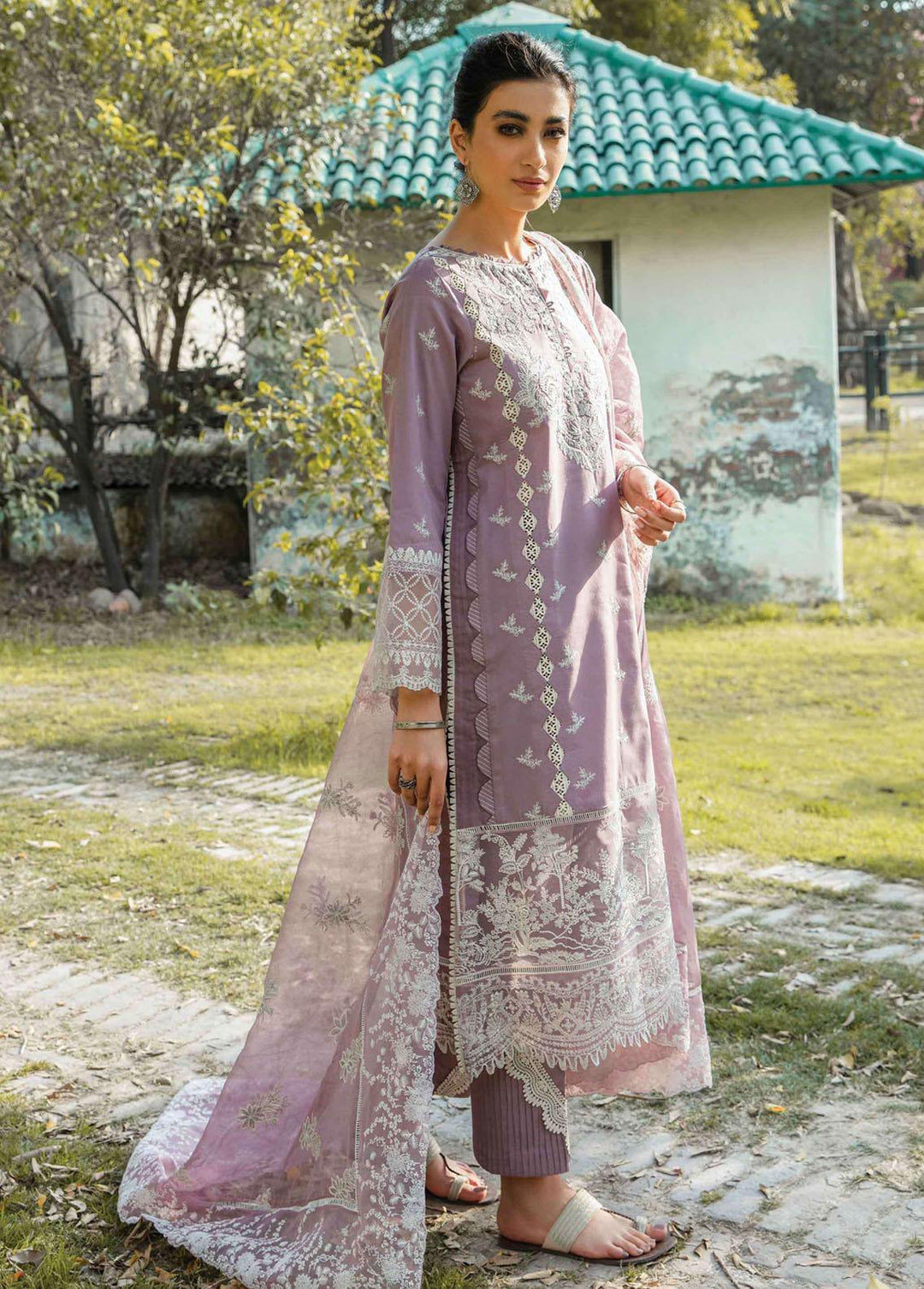 Qline By Qalamkar Embroidered Lawn Suits Unstitched 3 Piece QLM22S QB-02 Helen - Summer Collection
