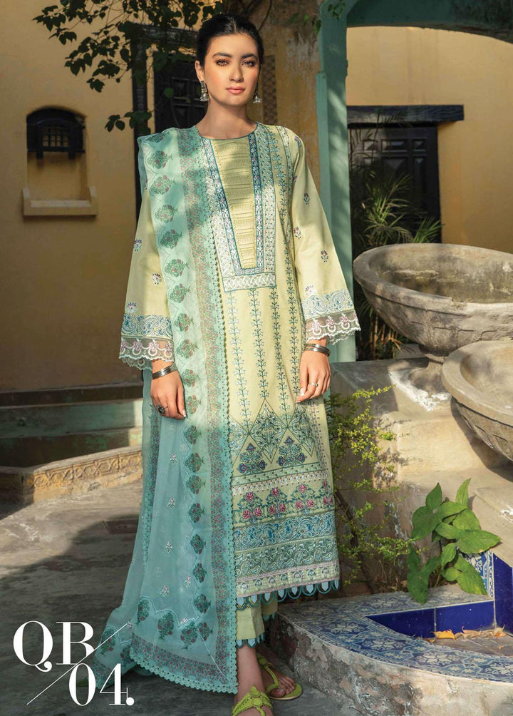 Qline By Qalamkar Embroidered Lawn Suits Unstitched 3 Piece QLM22S QB-04 Zoe - Summer Collection