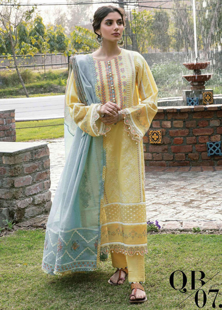 Qline By Qalamkar Embroidered Lawn Suits Unstitched 3 Piece QLM22S QB-07 Angela - Summer Collection