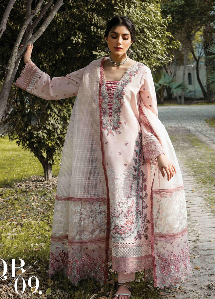Qline By Qalamkar Embroidered Lawn Suits Unstitched 3 Piece QLM22S QB-09 Eva - Summer Collection