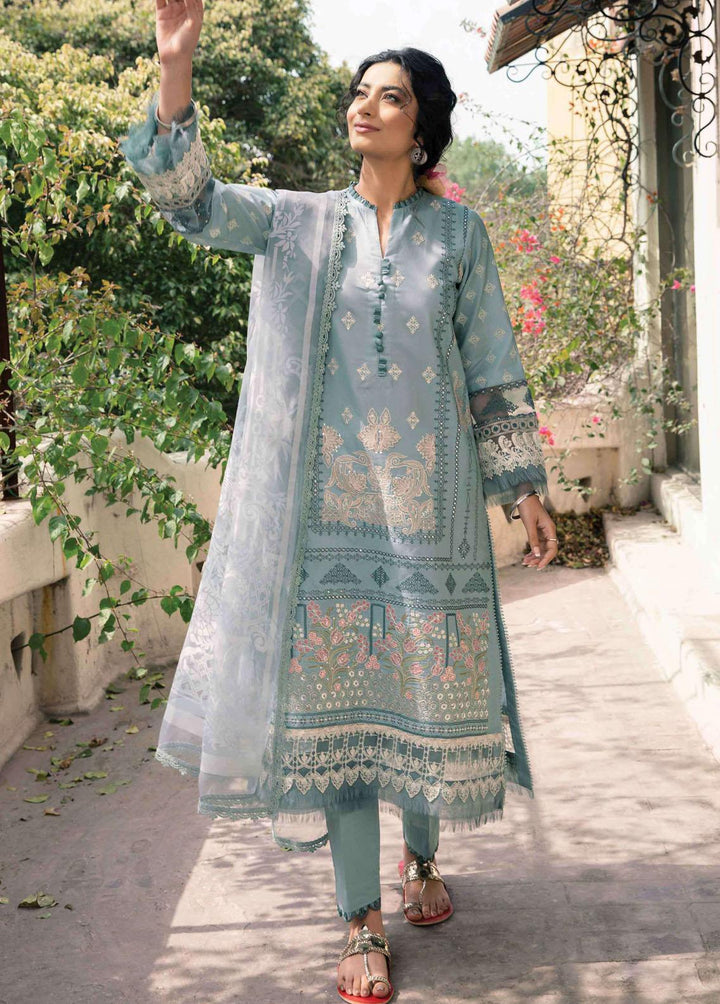 Qline By Qalamkar Embroidered Lawn Suits Unstitched 3 Piece QLM22S QB-13 Serene - Summer Collection