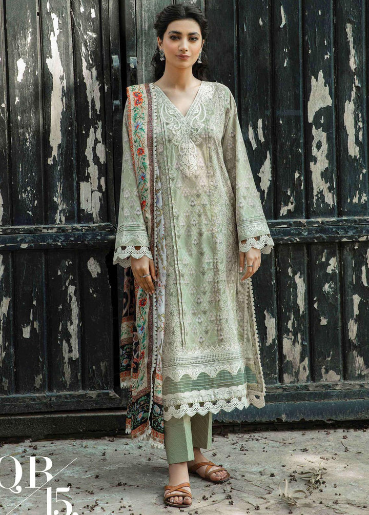 Qline By Qalamkar Embroidered Lawn Suits Unstitched 3 Piece QLM22S QB-15 Defne - Summer Collection
