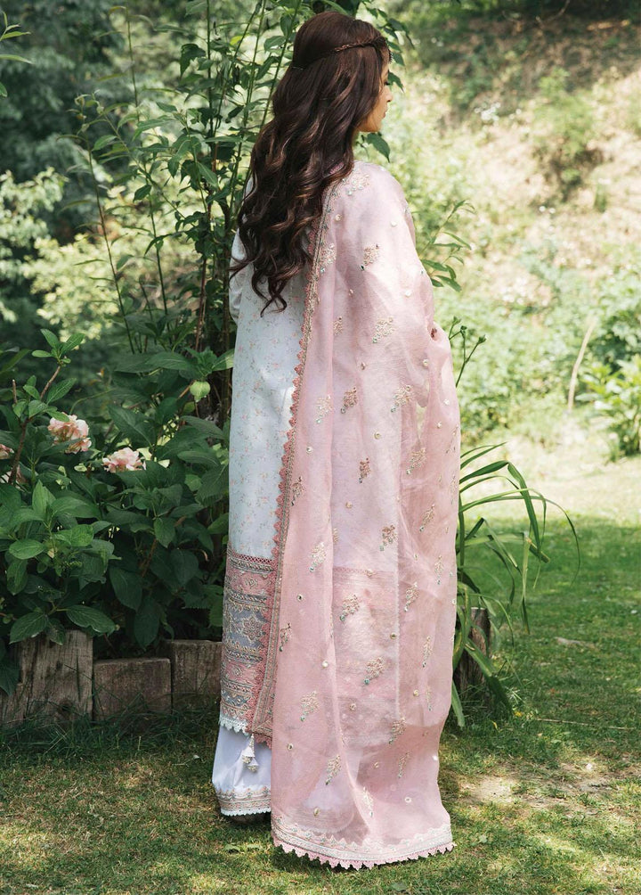 Rahi By Qalamkar Embroidered Lawn Suits Unstitched 3 Piece QLM22R EB-01 Nora - Luxury Collection