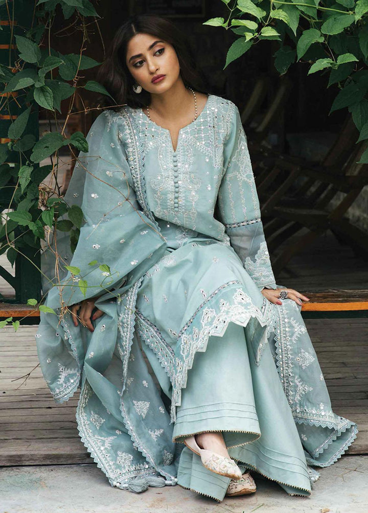 Rahi By Qalamkar Embroidered Lawn Suits Unstitched 3 Piece QLM22R EB-03 Mia - Luxury Collection