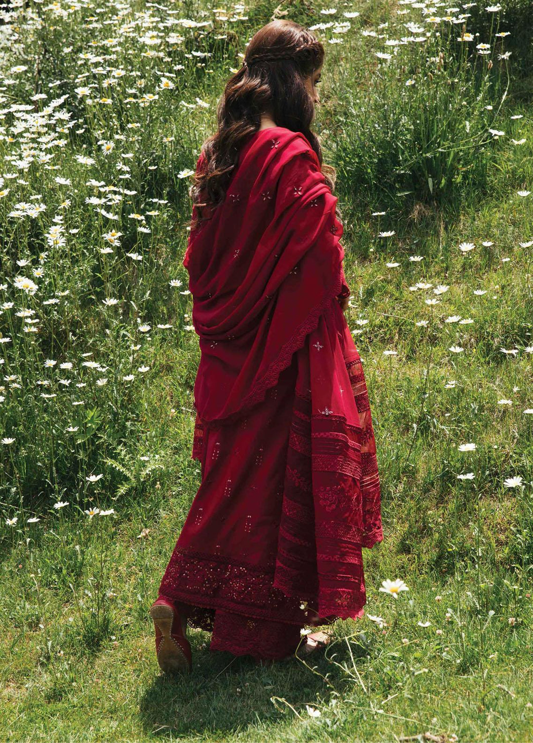 Rahi By Qalamkar Embroidered Lawn Suits Unstitched 3 Piece QLM22R EB-07 Reign - Luxury Collection