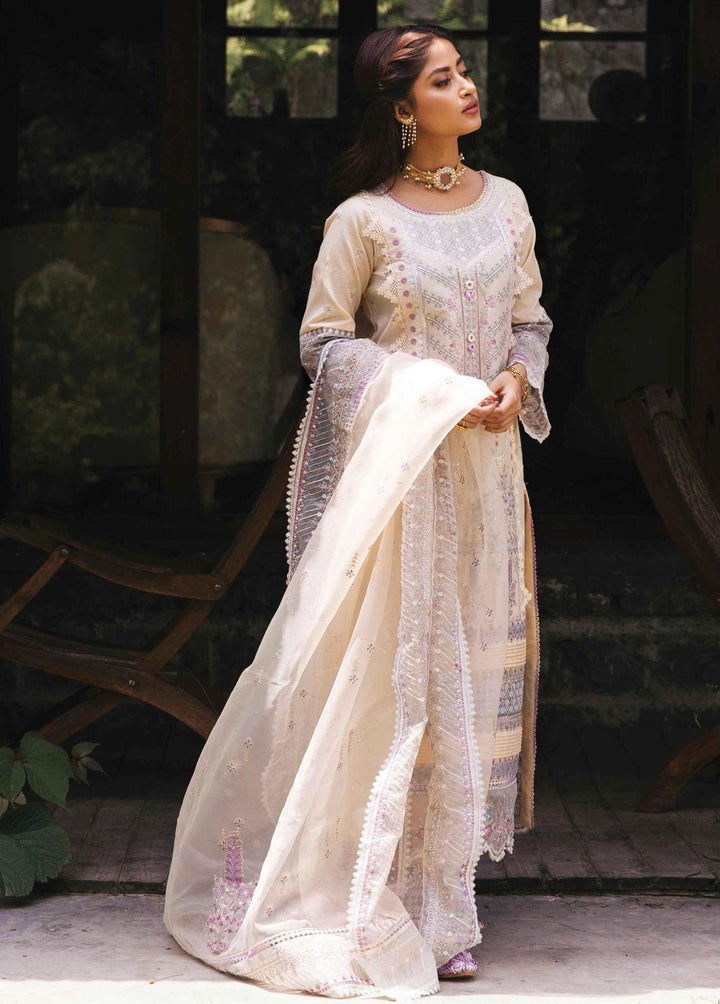 Rahi By Qalamkar Embroidered Lawn Suits Unstitched 3 Piece QLM22R EB-09 Daphne - Luxury Collection