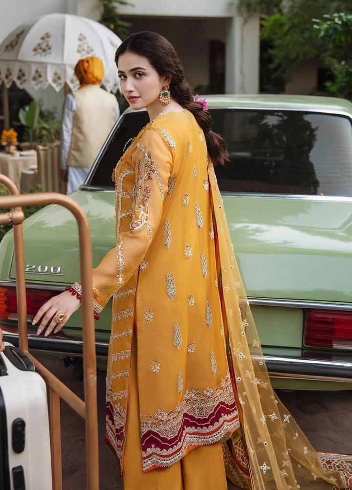 Qalamkar Embroidered Organza Suits Unstitched 3 Piece QLM21SH SM-02 - Formals Collection