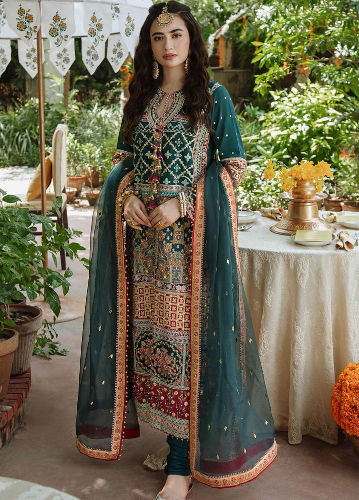 Qalamkar Embroidered Raw Silk Suits Unstitched 3 Piece QLM21SH SM-05 - Formals Collection