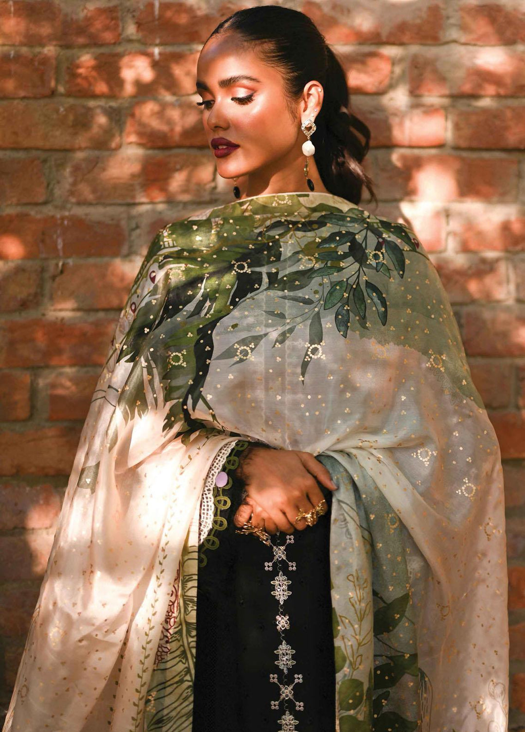 Qalamkar Embroidered Lawn Suits Unstitched 3 Piece QLM23E CF-04 Helena - Eid Collection