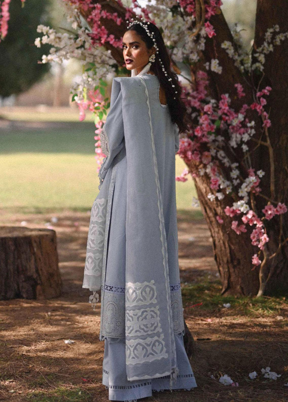 Qalamkar Embroidered Lawn Suits Unstitched 3 Piece QLM23E CF-06 Lilly - Eid Collection