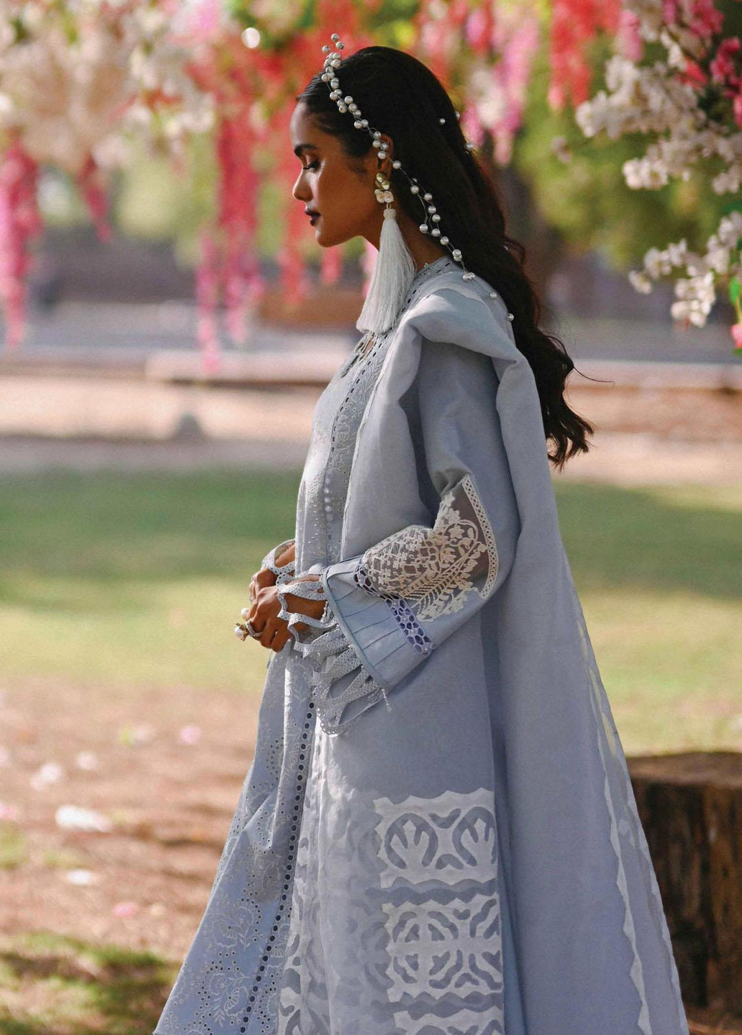 Qalamkar Embroidered Lawn Suits Unstitched 3 Piece QLM23E CF-06 Lilly - Eid Collection